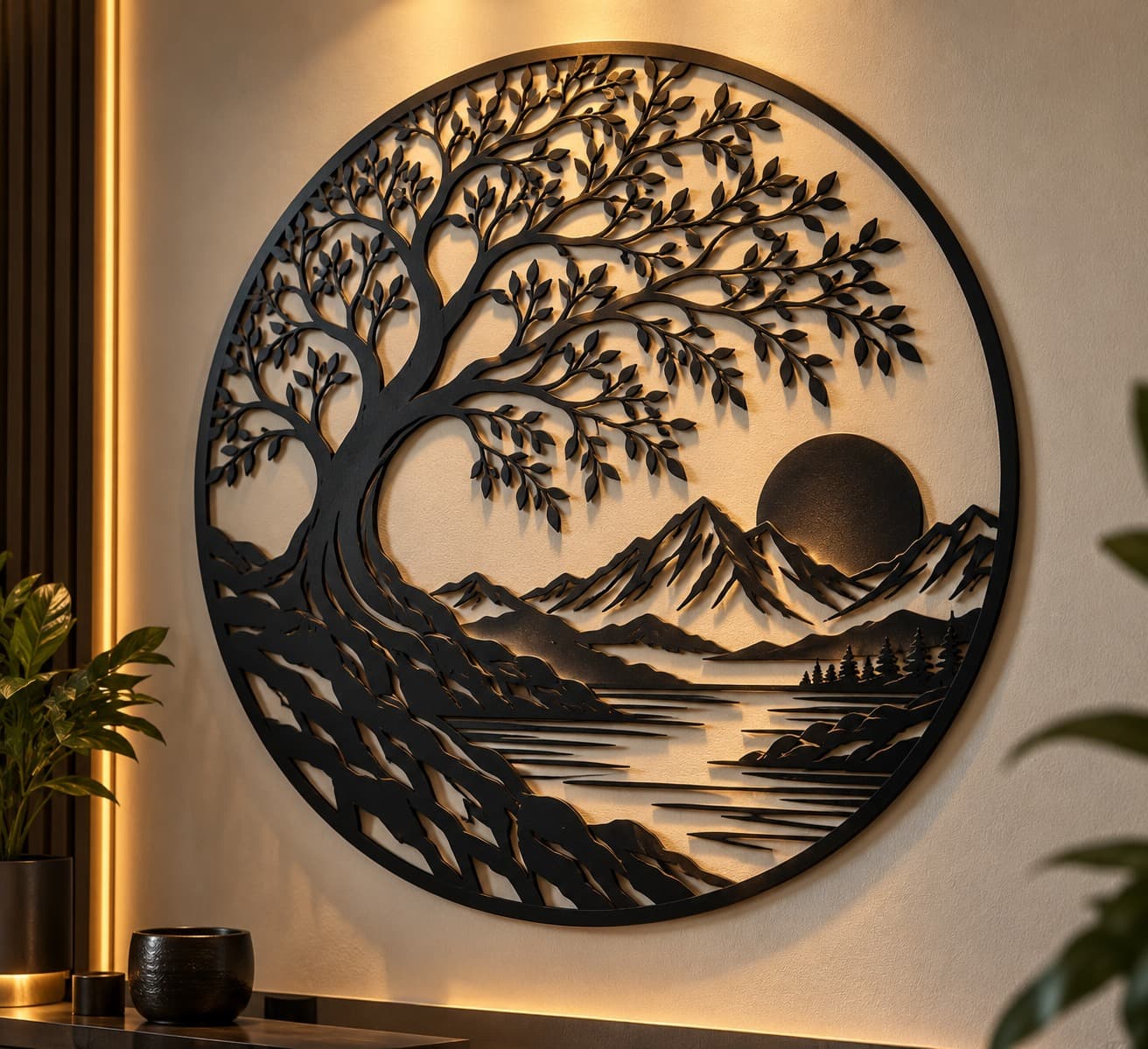 Laser-Cut Metal Wall Art